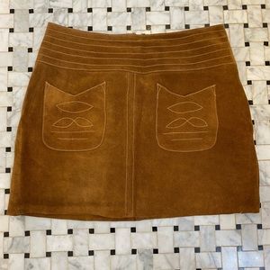 Free people suede cowgirl skirt